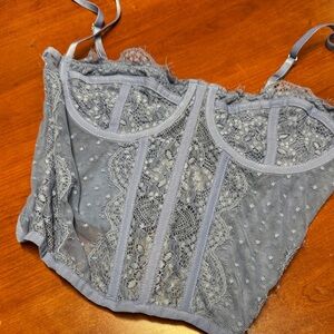 Hunter + brown corset tank M // 011430